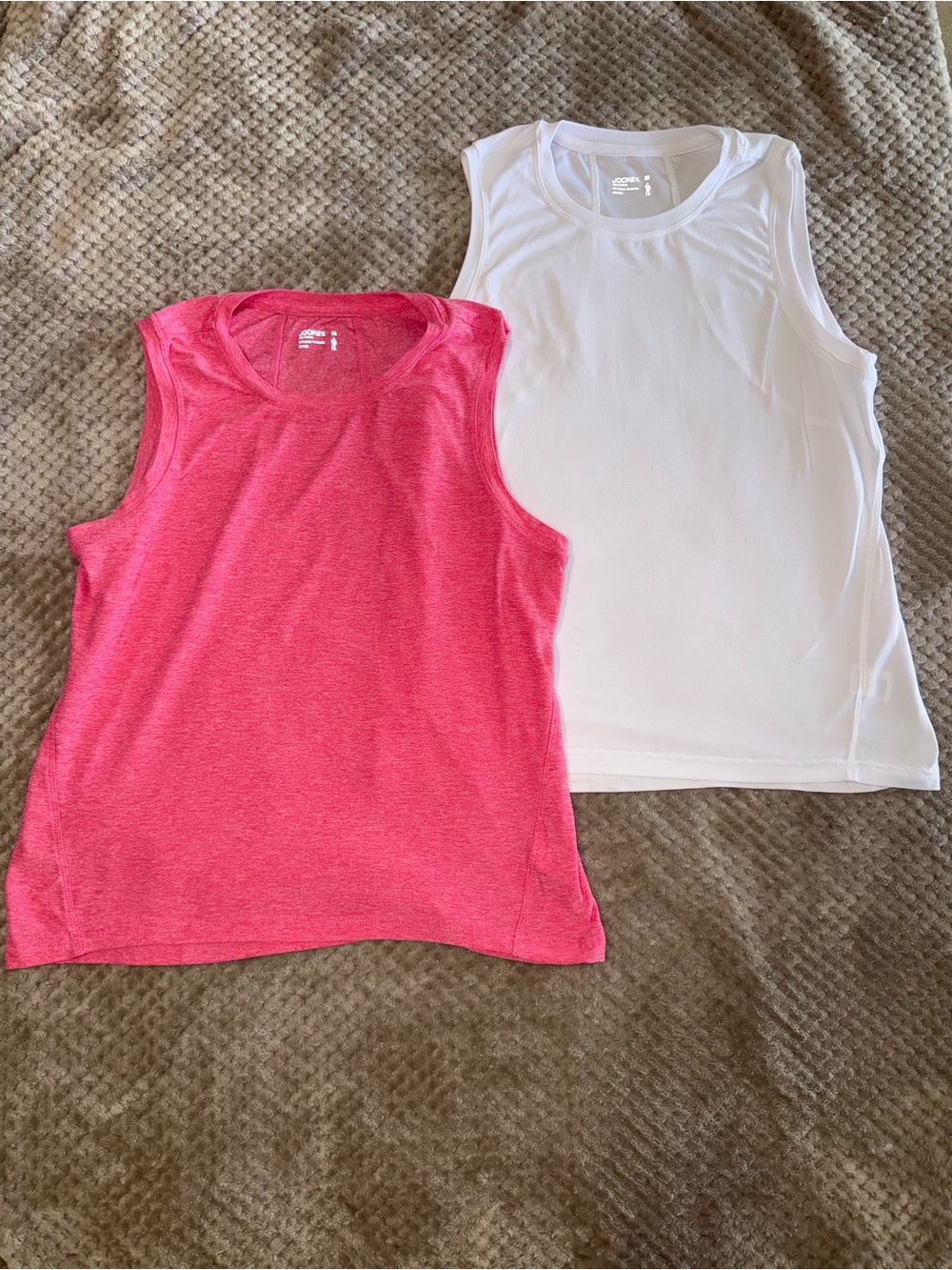 Jockey Girls Tank Tops - Hot Pink & White Set